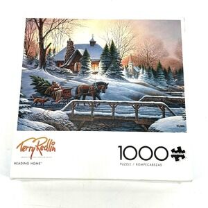 Buffalo Games Terry Redlin Heading Home 1000 Piece Jigsaw Puzzle Horse Sleigh